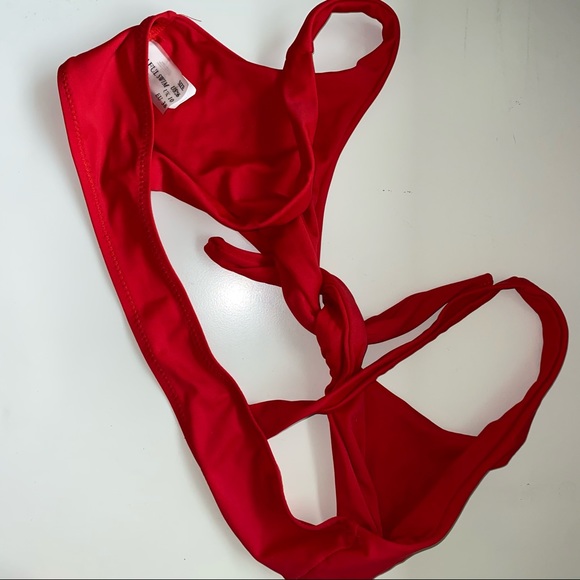 ❤️ 3 for 35 ❤️ Red Cheeky Tie Front Bikini ❤️ - Picture 4 of 6